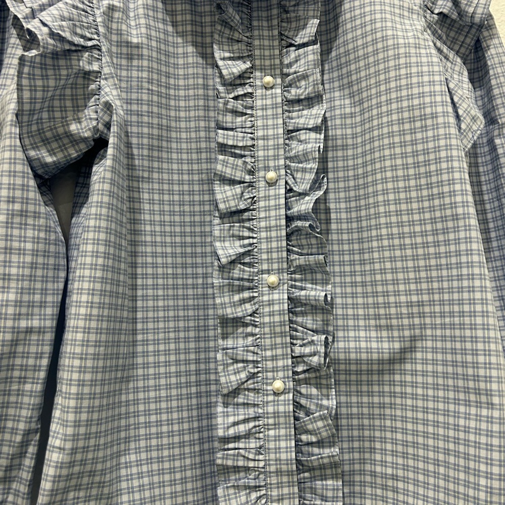⬇️PRICE⬇️ 
BATSHEVA • Women’s Long Sleeve Plaid Shirt • size 6 • - Picture 5 of 11